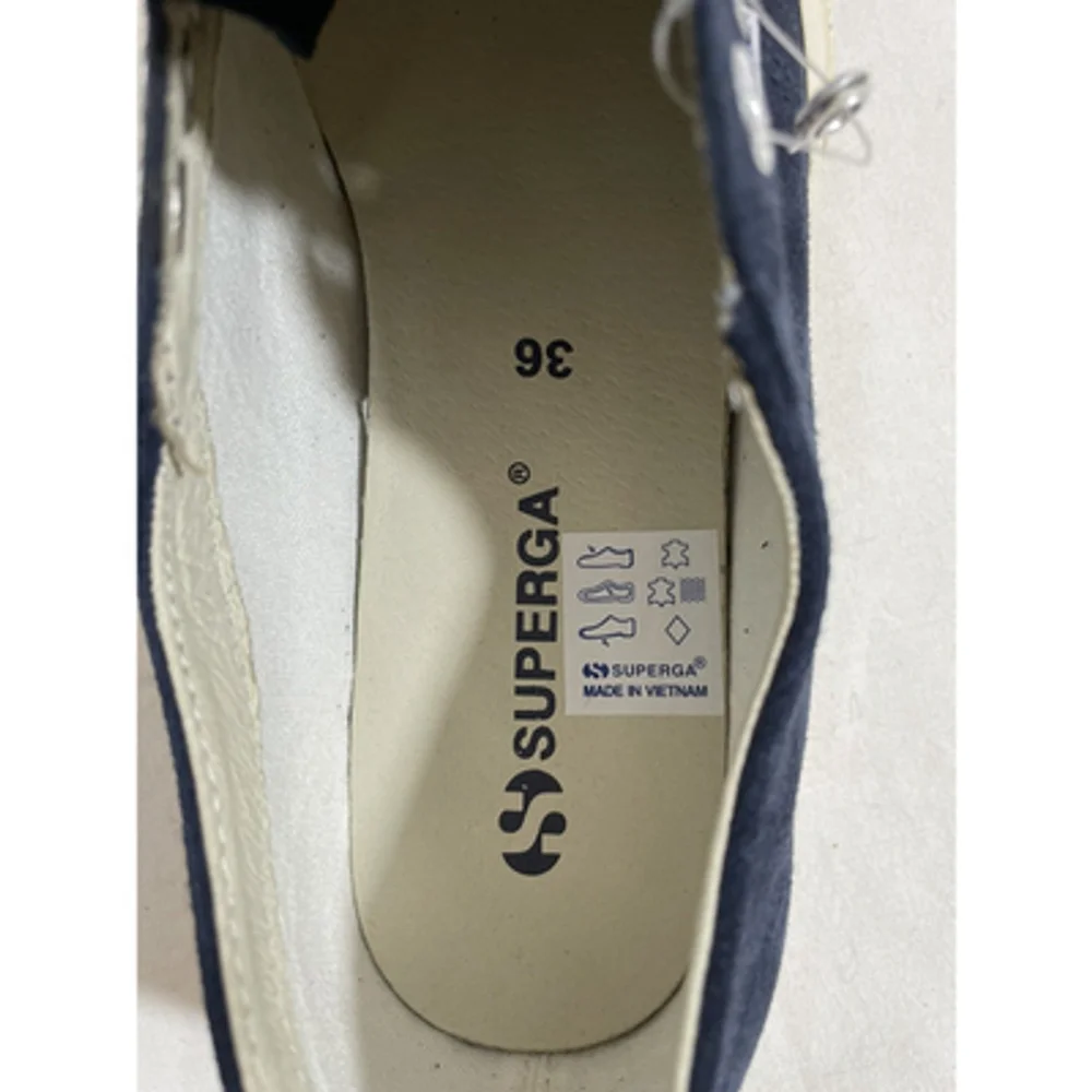NWOT Superga Sneakers Low Top Suede Midnight Blue Lace Up USA W6 M4.5 Unisex